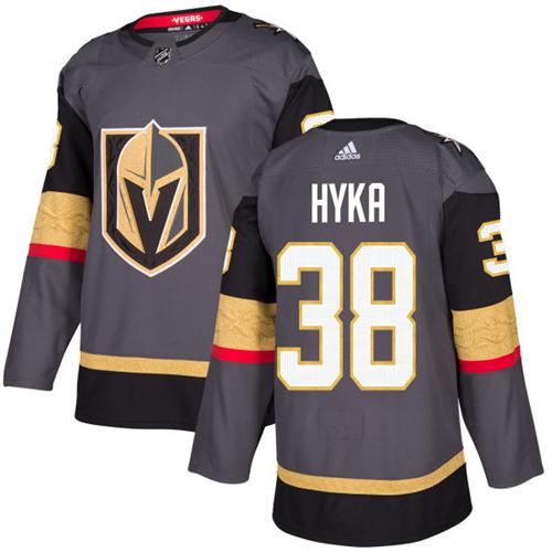 Adidas Vegas Golden Knights 38 Tomas Hyka Grey Home Authentic Stitched Youth NHL Jersey
